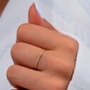 انگشتر طلا 18 عیار زنانه ماوی گالری مدل طنابی و تک نگین - تصویر 2