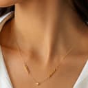 گردنبند طلا زنانه 18 عیار مدل ترکیبی طنابی و زنجیر خانوم طلا - تصویر 1