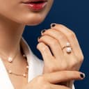 انگشتر طلا نگین دار 18 عیار مدل مروارید کد R246 سایز 51 میو گلد - تصویر 1