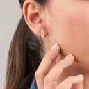 گوشواره میخی طلا 18 عیار مدل بیضی تیانا سایا گلد - تصویر 1