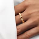 انگشتر طلا زنانه 18 عیار مدل خط توپی ماوی گالری - تصویر 2
